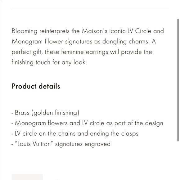 Authentic Louis Vuitton Blooming Earrings - Picture 12 of 12